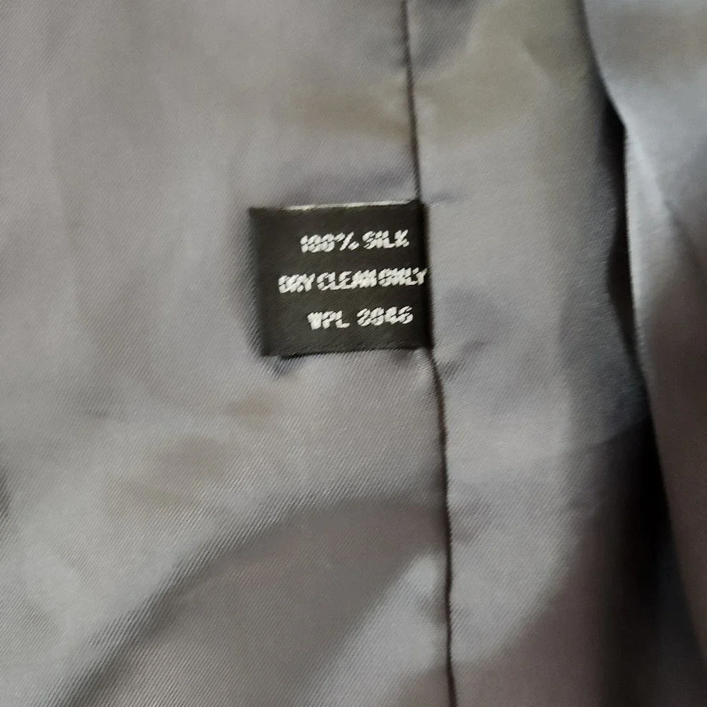 Macy's Savile Row Men's 40R 100% Silk Herringbone Beige Single Breast Sport Coat